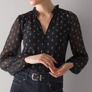 NWT Matte Jersey Foil Print Top MEDIUM